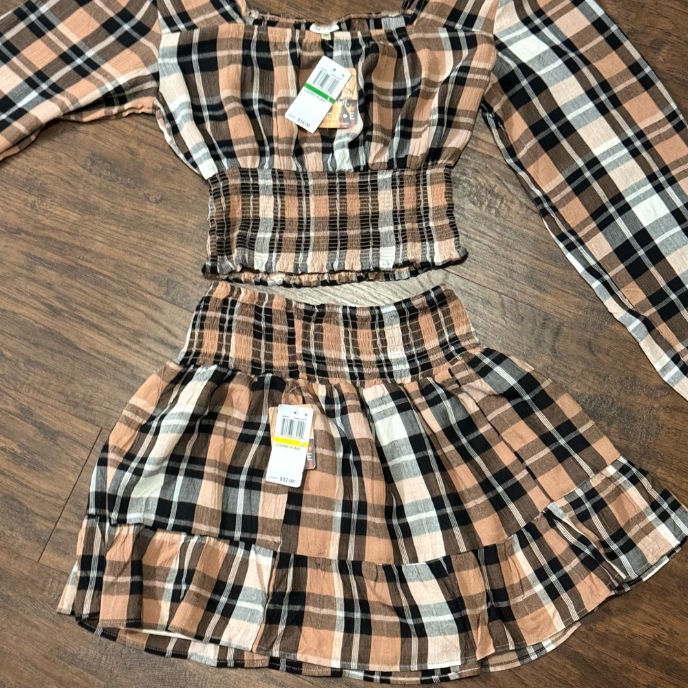 Plaid Two-Piece Set